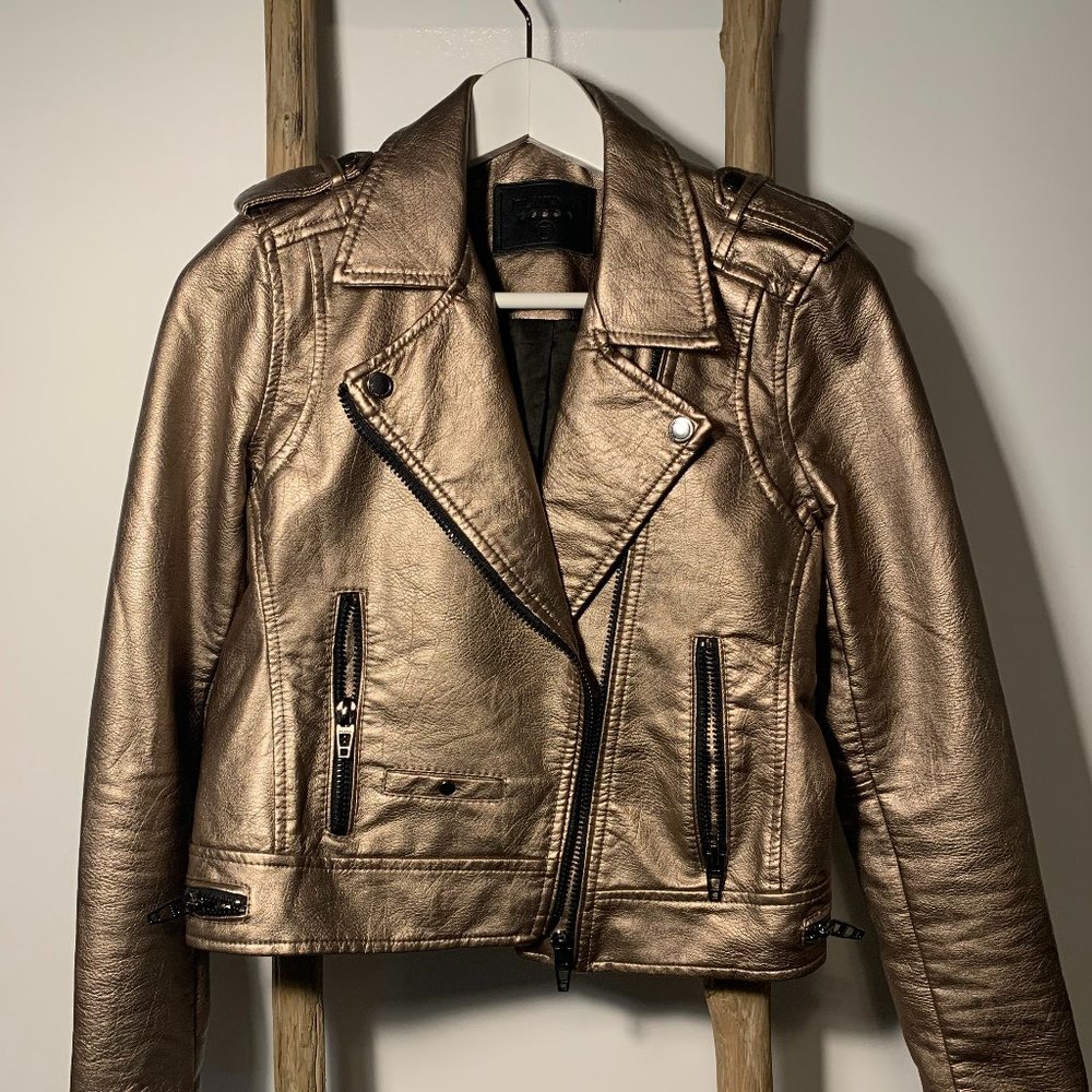 BLANKNYC Metallic Leather Jacket